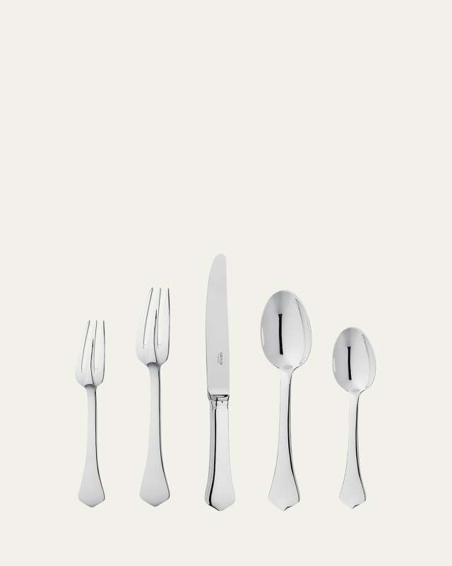 Brantome Silver Plated 5-Piece Flatware Place Setting